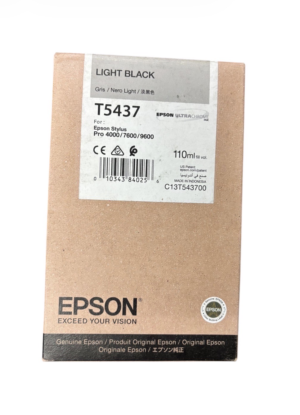 Cartucho epson T5437 Negro Light